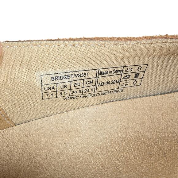 Vionic Women's Chill Bridget Brown Suede Loafers Size 7.5 Slip-On Flats Comfort - Picture 7 of 9